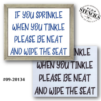 If You Sprinkle Stencil