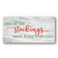 And So the Stockings Were Hung Stencil