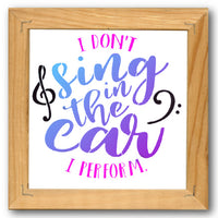 I Don't Sing in the Car Stencil