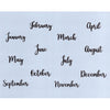 Script Months Stencil