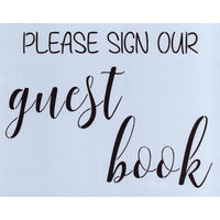 Guest Book Stencil