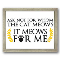 The Cat Meows Stencil