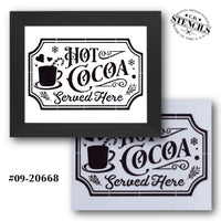 Hot Cocoa Served Here Stencil