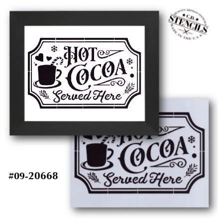 Hot Cocoa Served Here Stencil