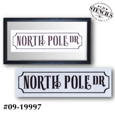 North Pole Dr. Stencil