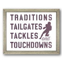 Traditions Tailgates Tackles Stencil