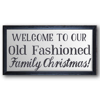 Old Fashioned Family Christmas Stencil