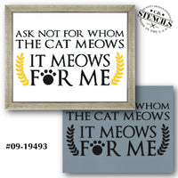 The Cat Meows Stencil