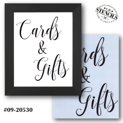 Cards & Gifts Stencil