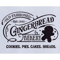 Old Fashioned Gingerbread Bakery Stencil