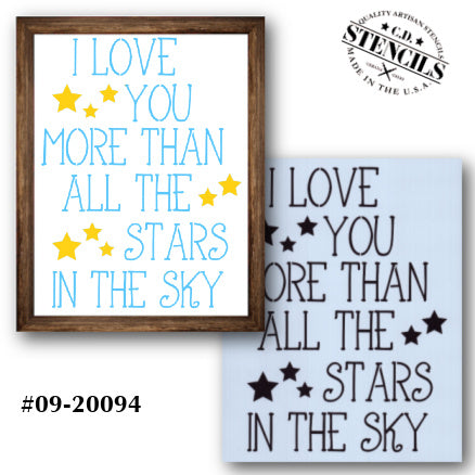 More Than All the Stars Stencil