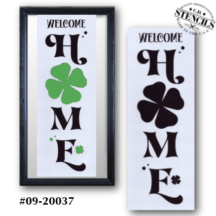 Welcome Home Clover Stencil