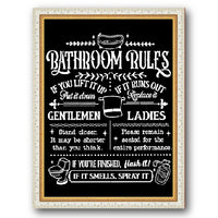 Funny Bathroom Rules Stencil