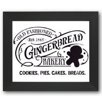 Old Fashioned Gingerbread Bakery Stencil