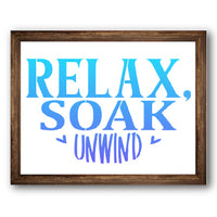 Relax Soak Unwind Stencil