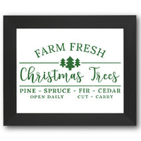 Farm Fresh Christmas Trees Open Daily Stencil