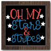 Oh My Stars and Stripes Stencil