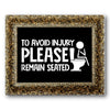 To Avoid Injury Stencil