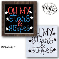 Oh My Stars and Stripes Stencil