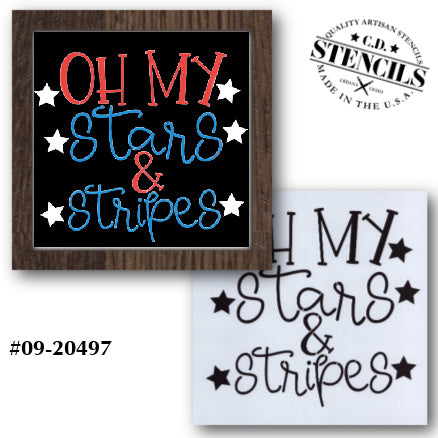 Oh My Stars and Stripes Stencil