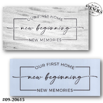 Our First Home Stencil