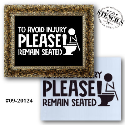 To Avoid Injury Stencil