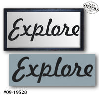 Simple Sayings:  Explore Script Stencil