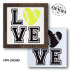 LOVE Baseball/Softball Stencil