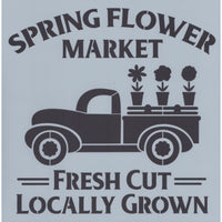 Spring Flower Market Stencil