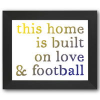 Built on Love & Football Stencil