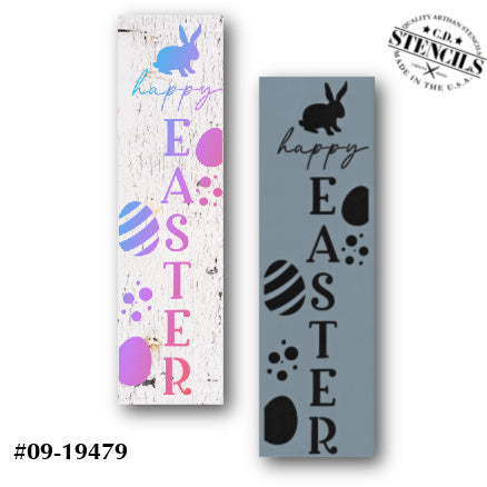 Happy Easter Vertical Stencil
