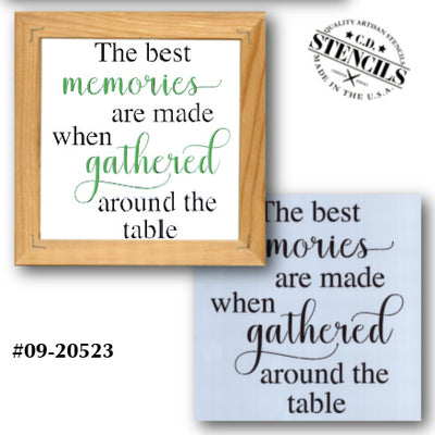 Gathered Around the Table Stencil