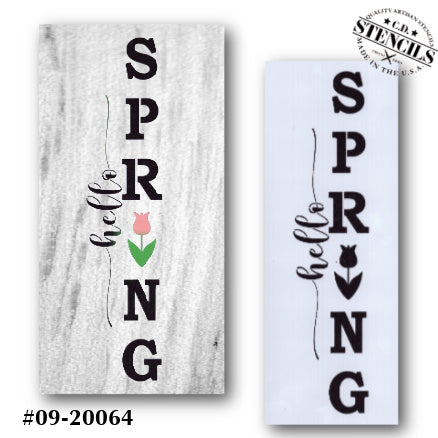 Hello Spring Stencil