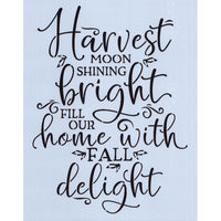 Harvest Moon Shining Stencil