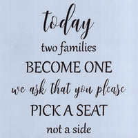 Pick a Seat Not a Side Stencil