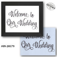 Welcome to Our Wedding Script Stencil