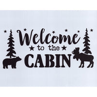 Welcome to the Cabin Moose & Bear Stencil