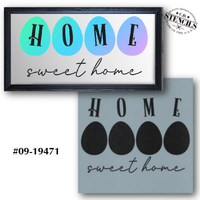 Home Sweet Home Eggs Stencil