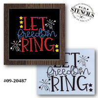 Let Freedom Ring Fireworks Stencil