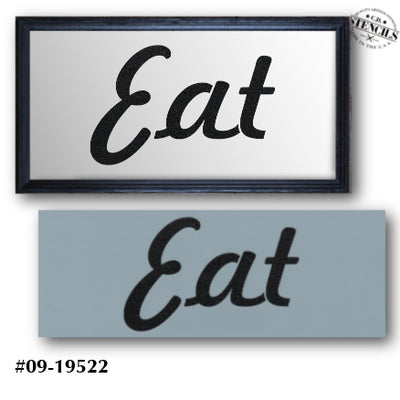 Simple Sayings:  Eat Script Stencil