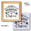 Only a Morning Person on Christmas Stencil