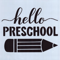 Hello Preschool Stencil