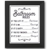 Bathroom Rules Stencil