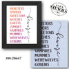 Halloween List Stencil