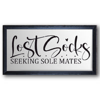 Lost Socks Seeking Sole Mates Stencil