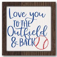 Love You to the Outfield and Back Stencil