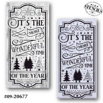 It's the Most Wonderful Time of the Year Large Stencil