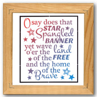 O Say Can You See Stencil