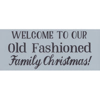 Old Fashioned Family Christmas Stencil