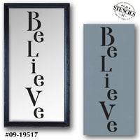 Simple Sayings: Believe Vertical Stencil